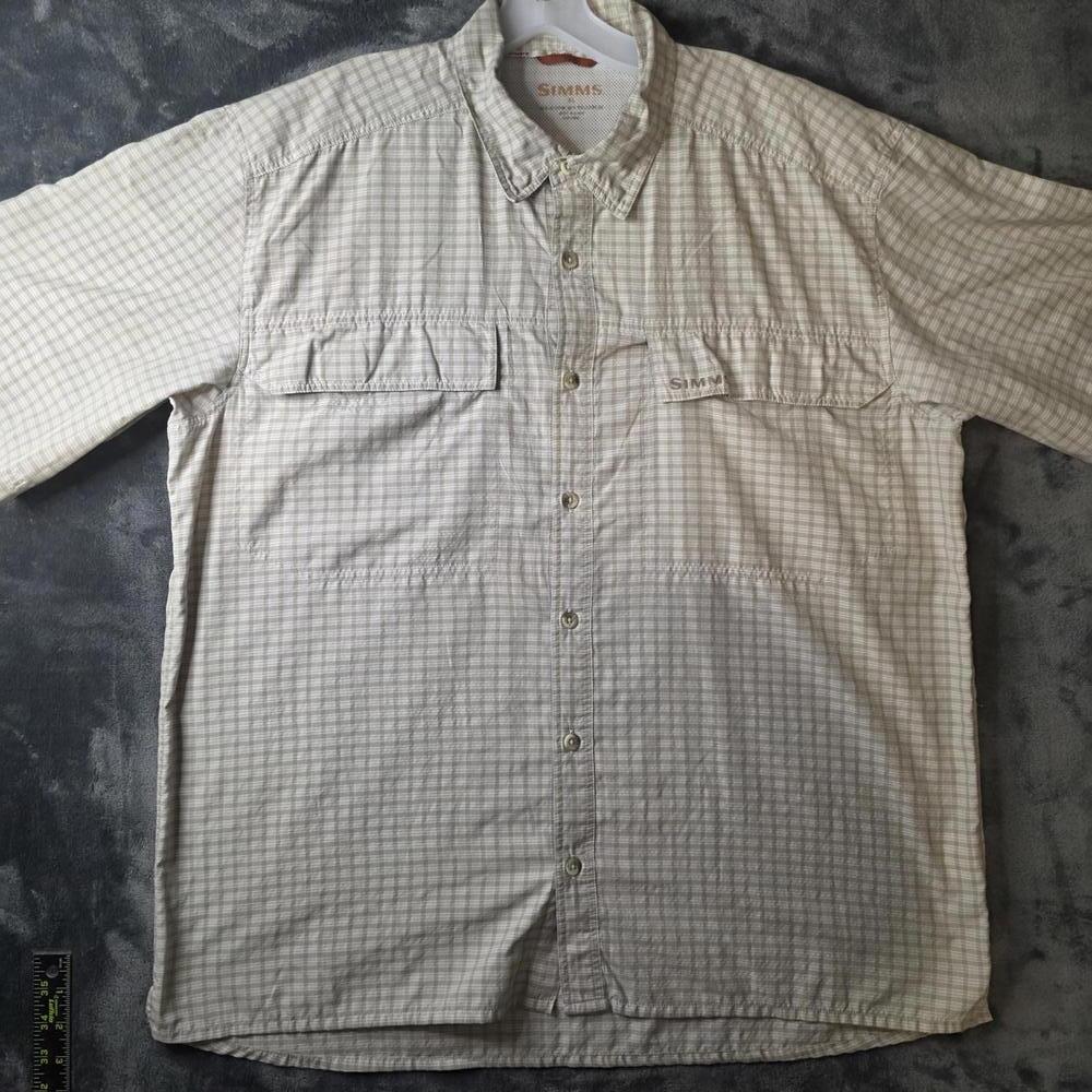 Simms Mens Short Sleeve Button Up Sz XL